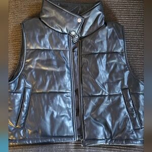 Anthropologie Black Puffer Vest Medium
